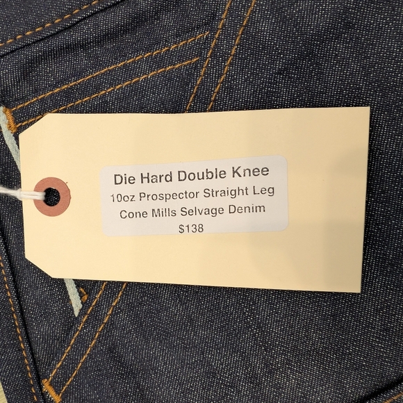 NWT Brave Star Selvedge Die Hard Double Knee Jeans Men's Size 32 Made in USA - Picture 4 of 7